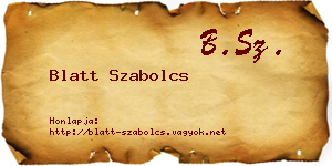 Blatt Szabolcs névjegykártya